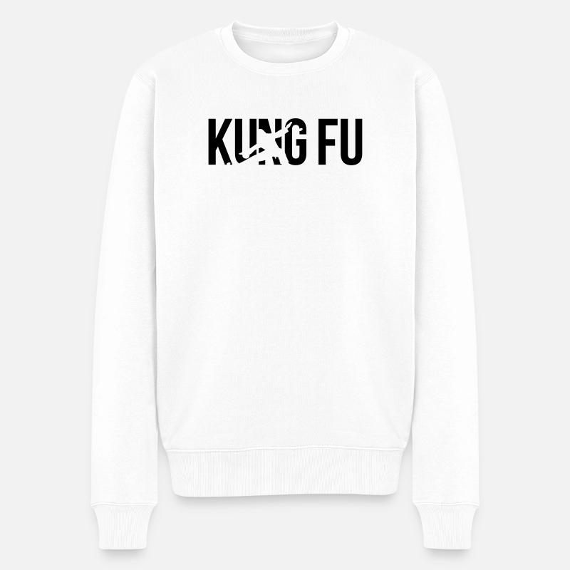 kung fu - Männer Premium Bio Pullover - Weiß