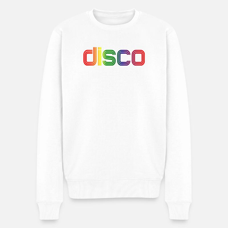 Disco Spectre Neon Rétro - Pull Premium bio Homme - blanc