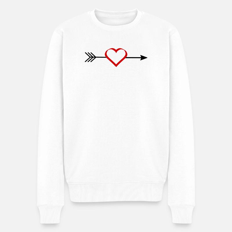 Cadeau Saint-Valentin Saint-Valentin - Pull Premium bio Homme - blanc