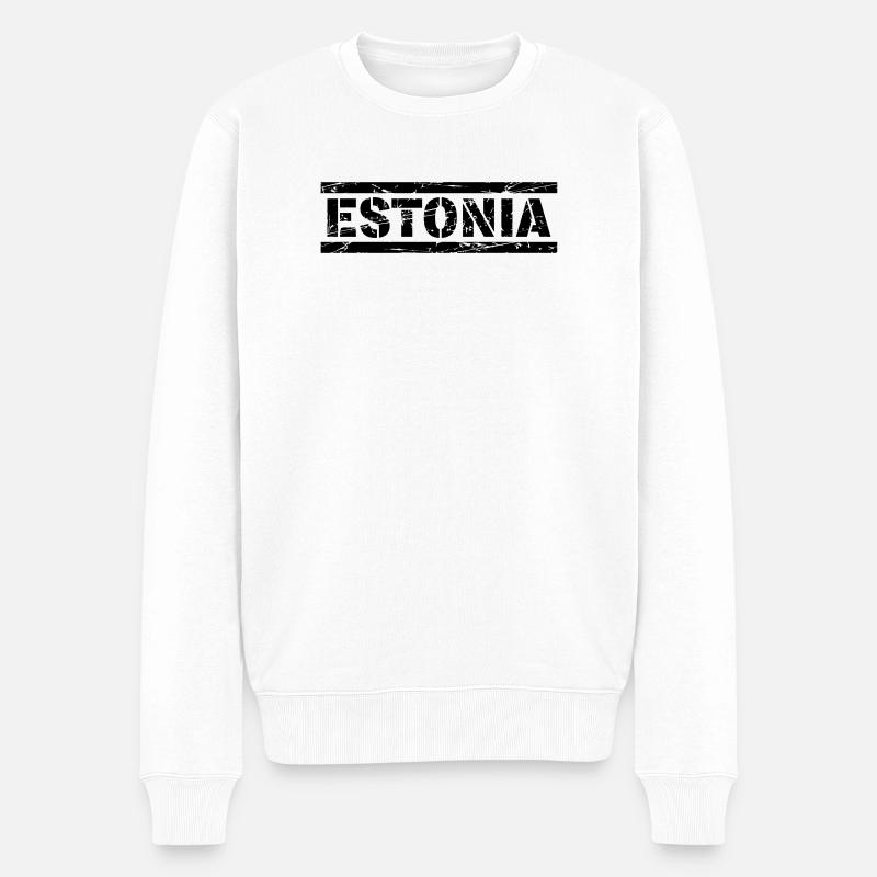 Estonie - Pull Premium bio Homme - blanc