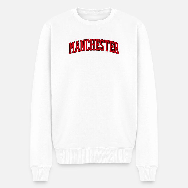Manchester Angleterre - Pull Premium bio Homme - blanc