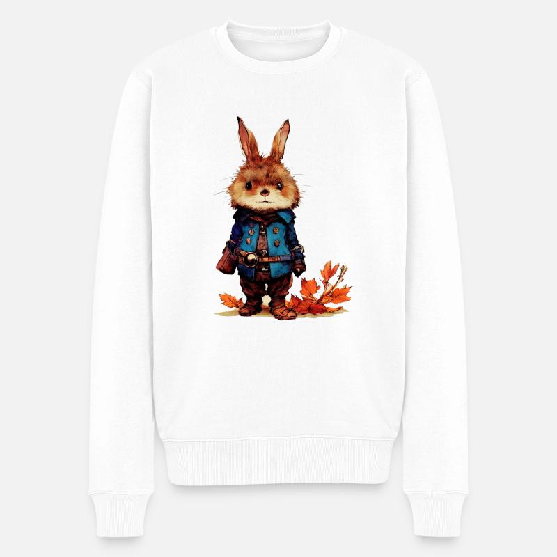 lapin - Pull Premium bio Homme - blanc