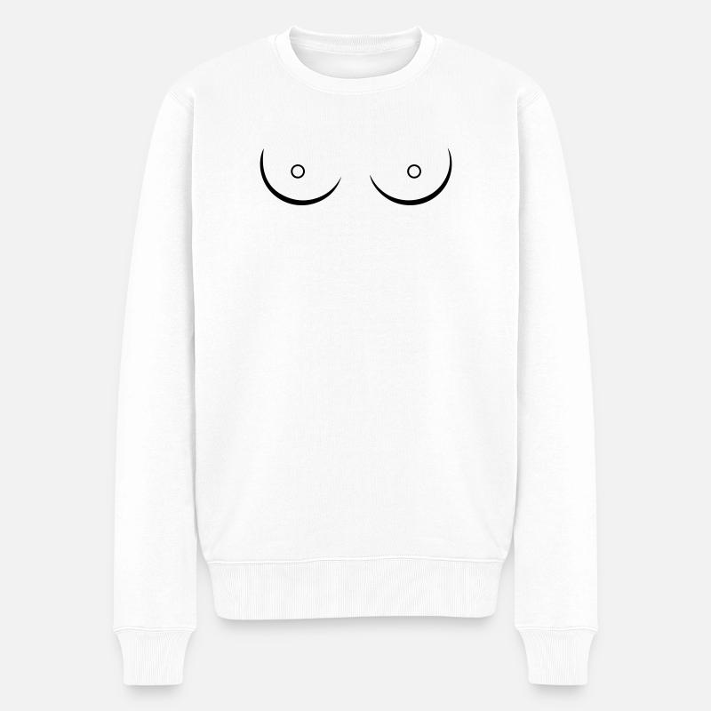 Seins Seins Esquisses au trait Féminisme - Pull Premium bio Homme - blanc