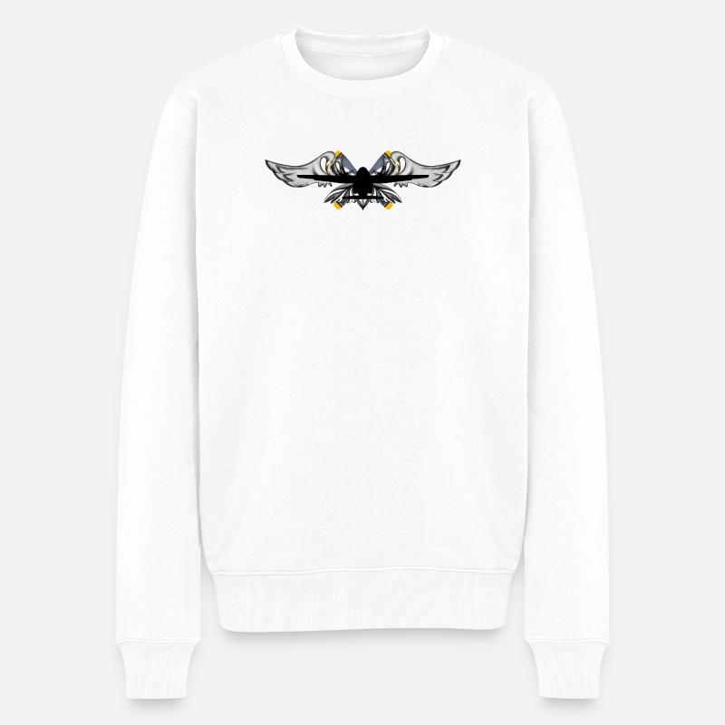 C-160 Transall - Männer Premium Bio Pullover - Weiß