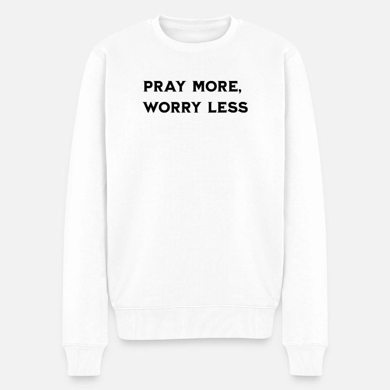 Abstrakt Farbexplosion Kunstdesign - Männer Premium Bio Pullover - Weiß