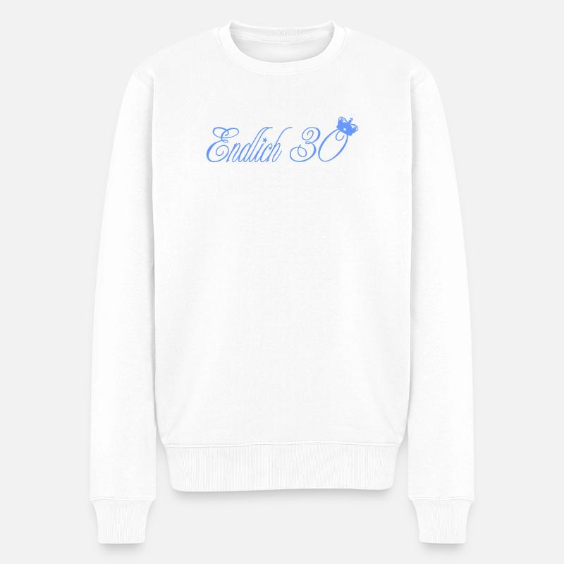 endlich_30 - Männer Premium Bio Pullover - Weiß