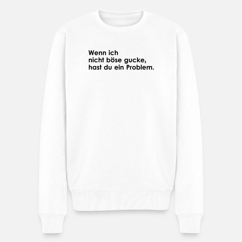 nicht_boese - Männer Premium Bio Pullover - Weiß