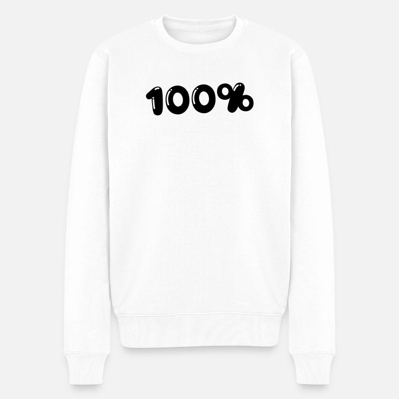 100% - Pull Premium bio Homme - blanc