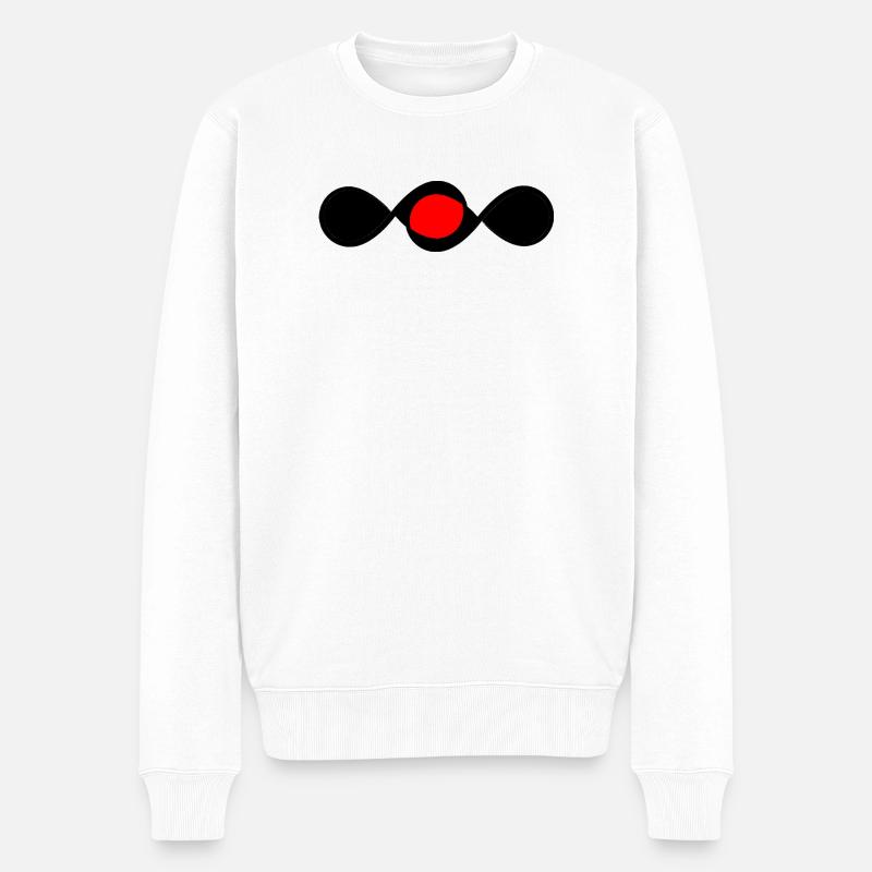 Red Infinity Spotlight - Men's Premium Organic Jumper - white