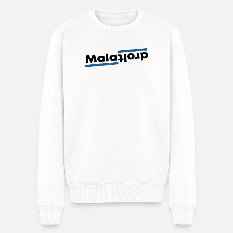 unangenehm - Männer Premium Bio Pullover - Weiß