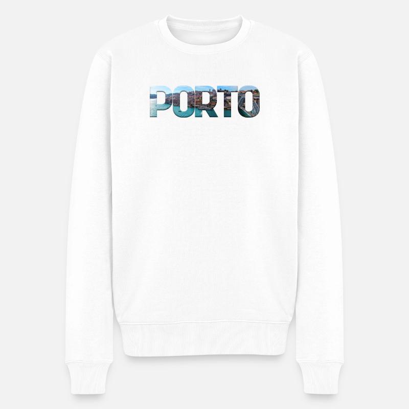Découpe de Porto Skyline - Pull Premium bio Homme - blanc