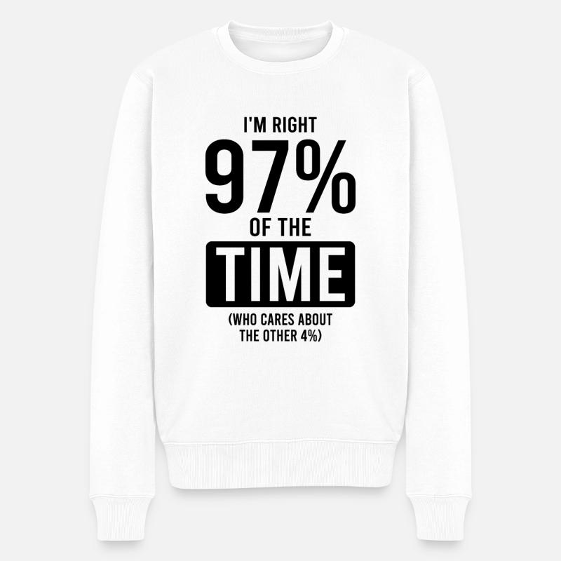 mathe mathematik - Männer Premium Bio Pullover - Weiß