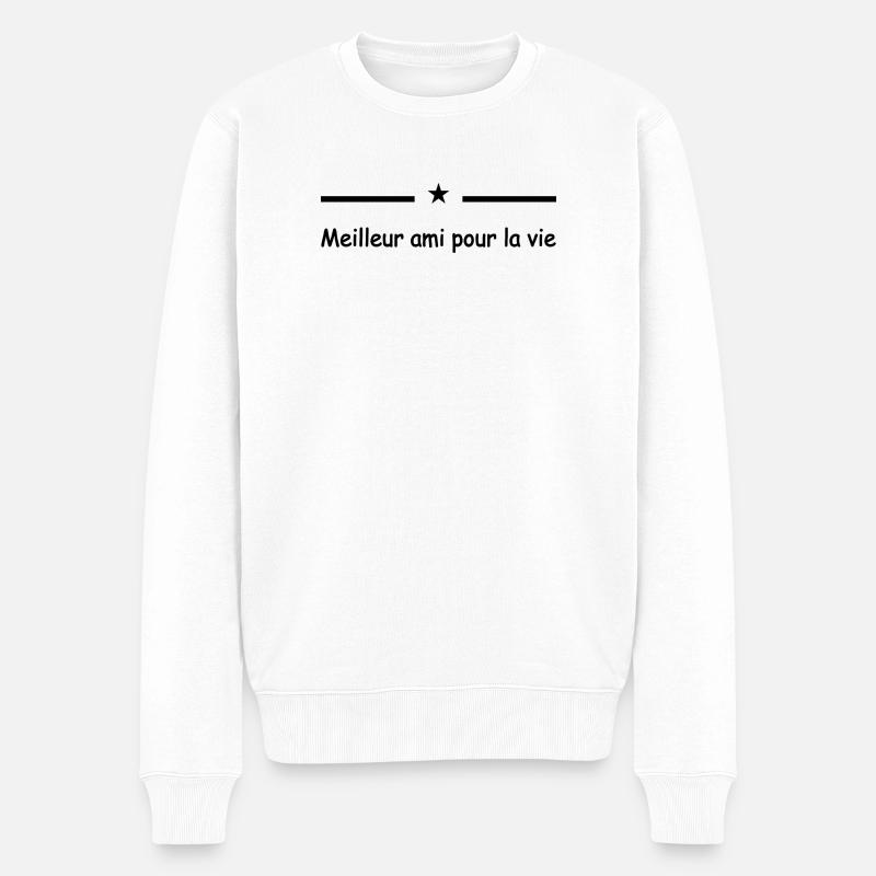 Meilleur ami pour la vie - Pull Premium bio Homme - blanc