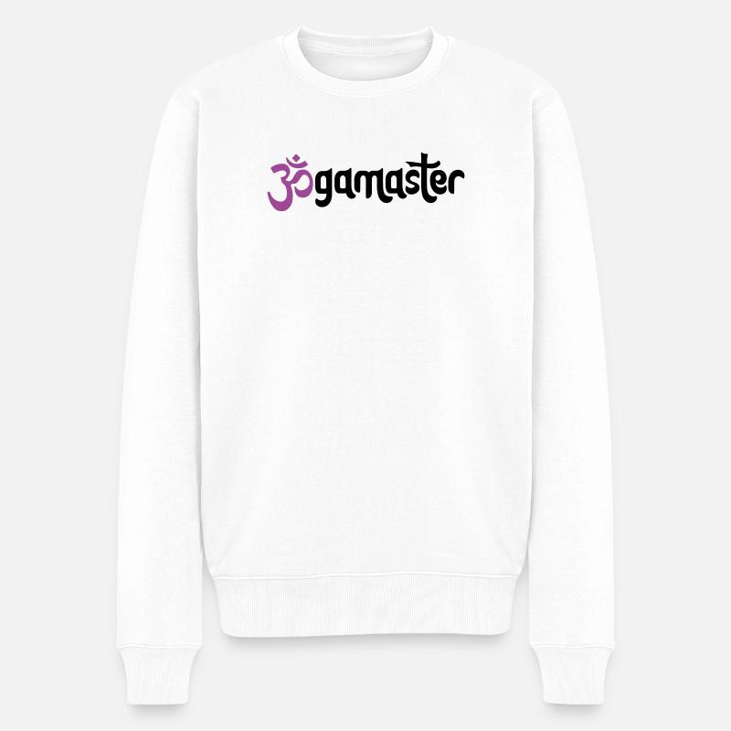 Jogamaster - Typographique OM (3 couleurs) - Pull Premium bio Homme - blanc