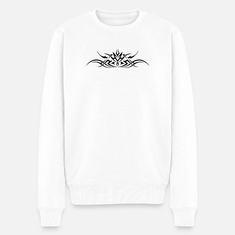 Tribal 3 von Helfspawn - Männer Premium Bio Pullover - Weiß