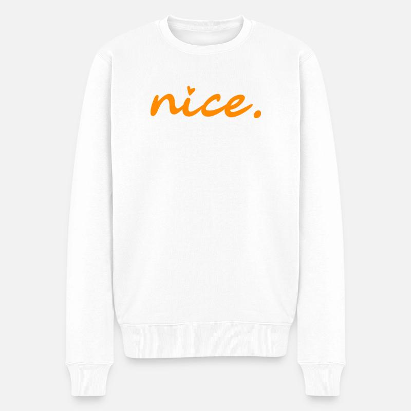 Gentil. (orange sans ombre) - Pull Premium bio Homme - blanc