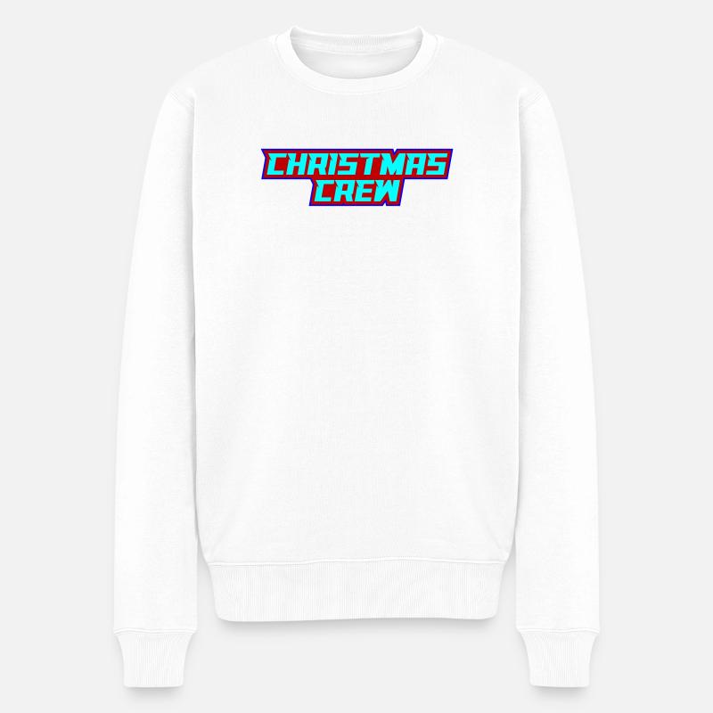 Christmas Crew Weihnachten - Männer Premium Bio Pullover - Weiß