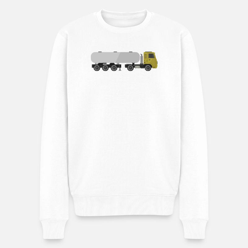 Tanklaster - Männer Premium Bio Pullover - Weiß