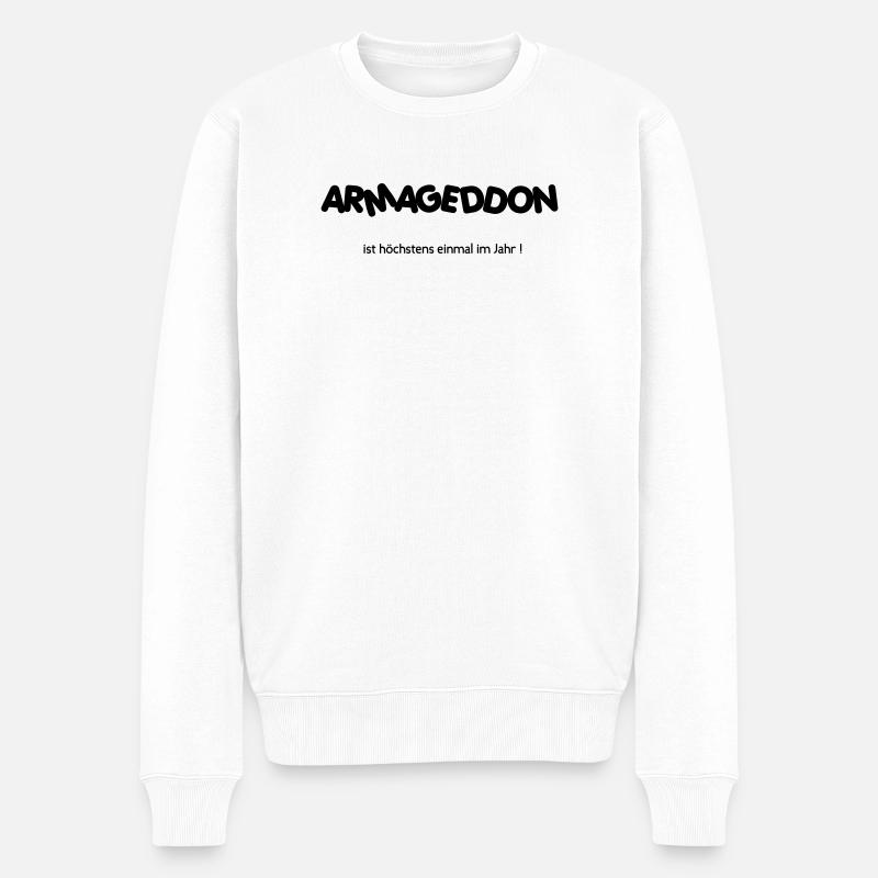 Armageddon - Männer Premium Bio Pullover - Weiß