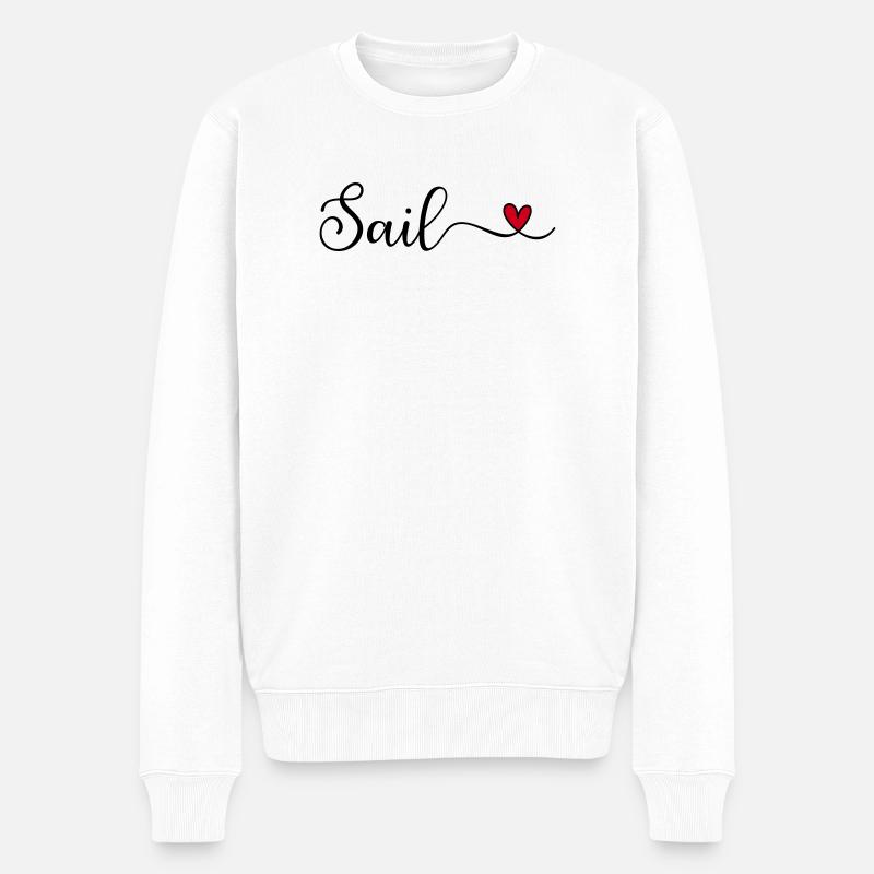 sail - Männer Premium Bio Pullover - Weiß