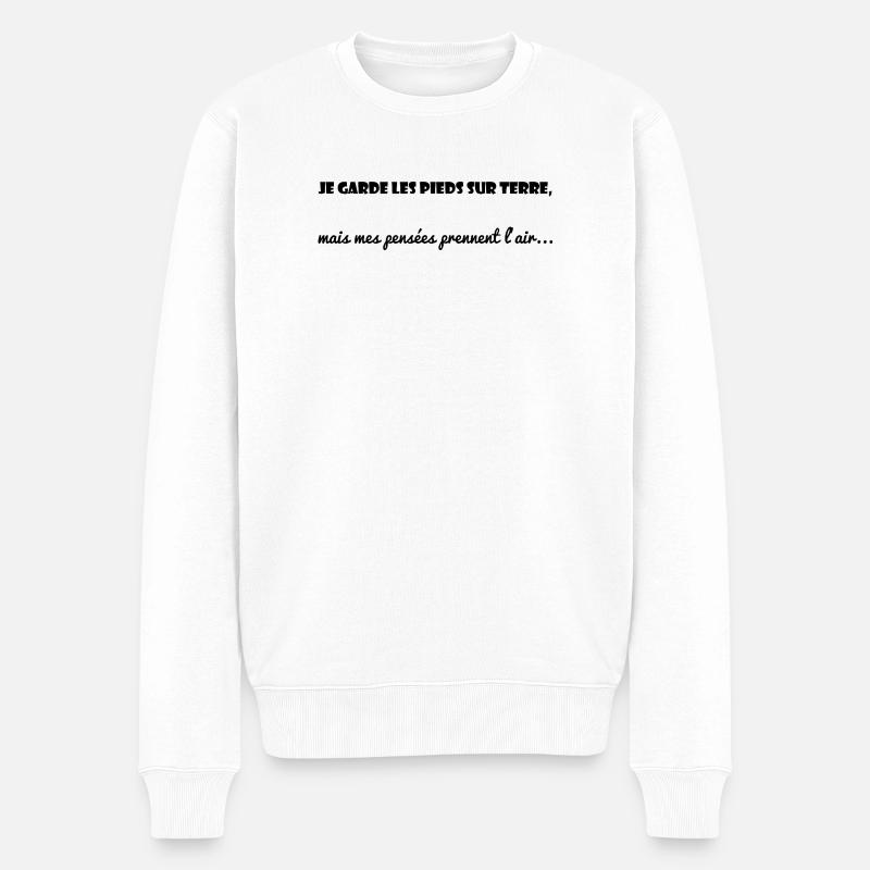 CITATION. MESSAGE. HUMOUR. CITATIONS DRÔLES - Pull Premium bio Homme - blanc