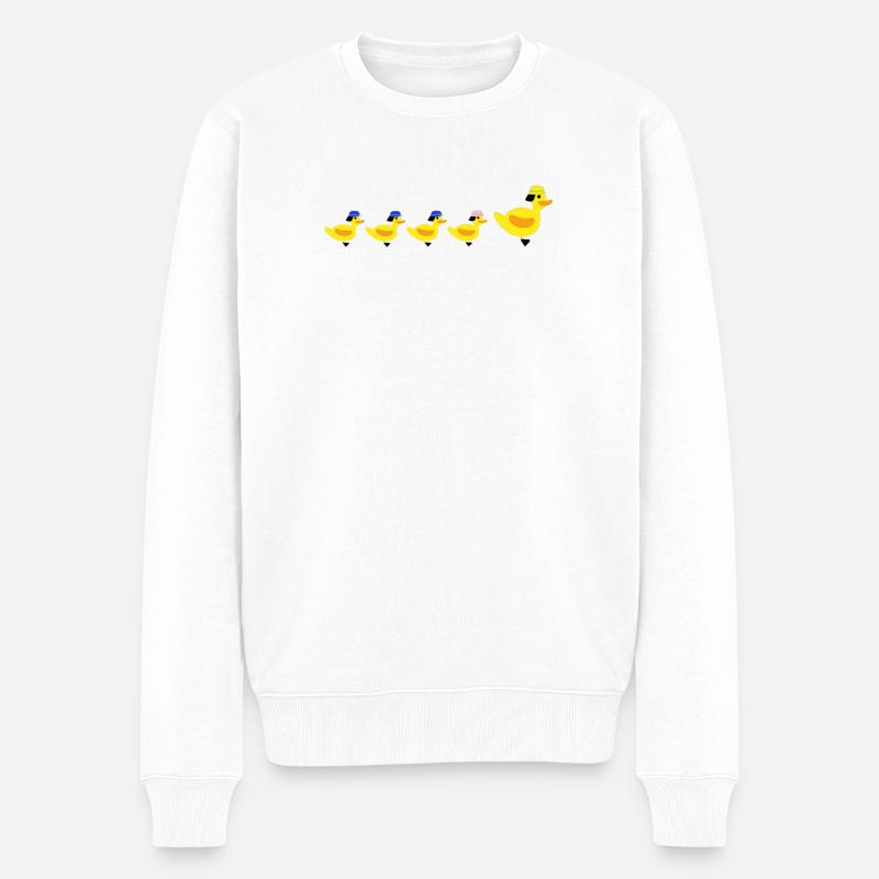Feuerwehrenten - Familie - Männer Premium Bio Pullover - Weiß
