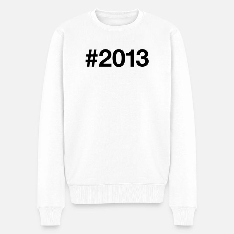 2013 Jahrgang 13 Jahre 13. Geburtstag - Männer Premium Bio Pullover - Weiß