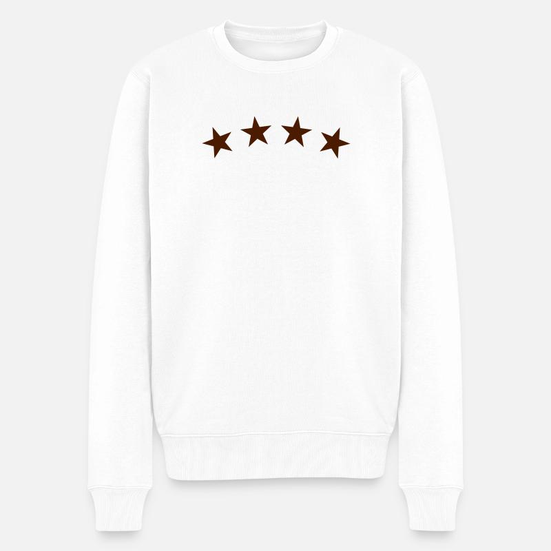 sterne - Männer Premium Bio Pullover - Weiß