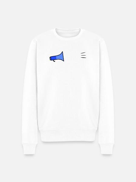 Megafon Text Template - Men's Premium Organic Jumper - white