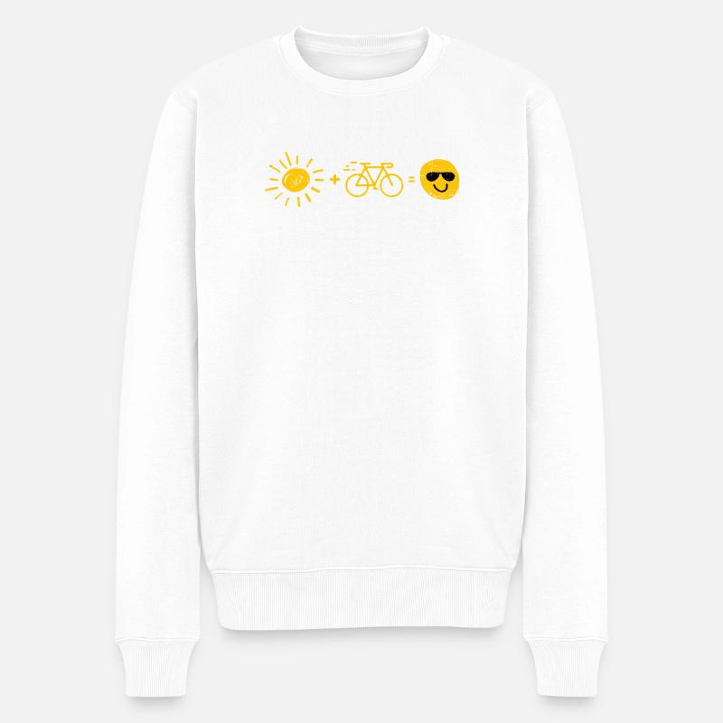 Soleil et vélo - Pull Premium bio Homme - blanc