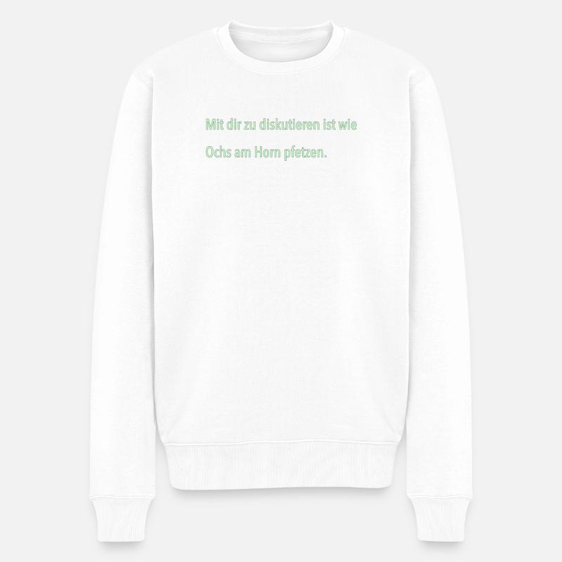 IMG 7291 - Männer Premium Bio Pullover - Weiß