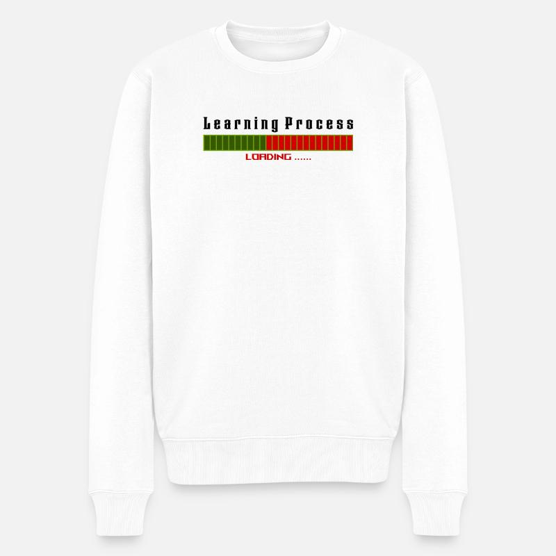 Learning Process Loading white shirt - Men's Premium Organic Jumper - white