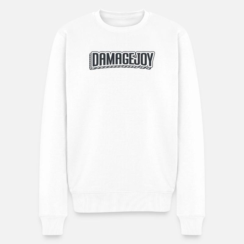 Damagejoy - Männer Premium Bio Pullover - Weiß