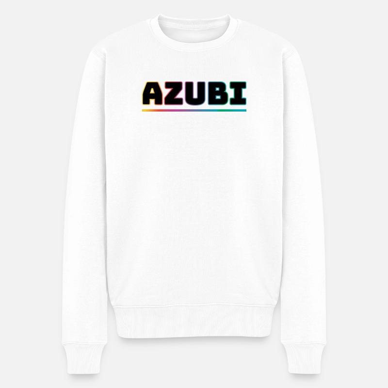 Design Azubi bunt - Männer Premium Bio Pullover - Weiß