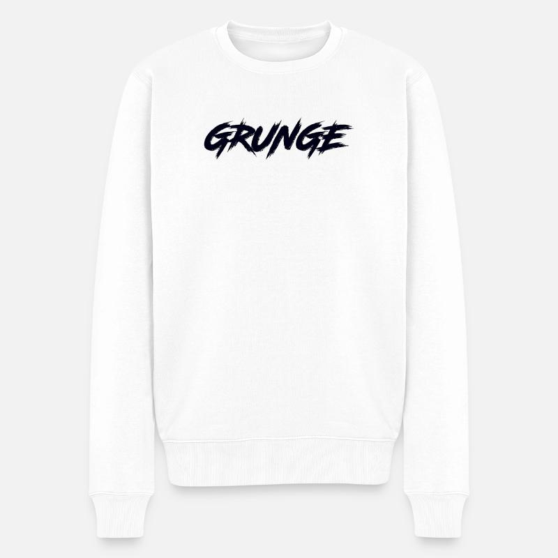 GRUNGE - Pull Premium bio Homme - blanc