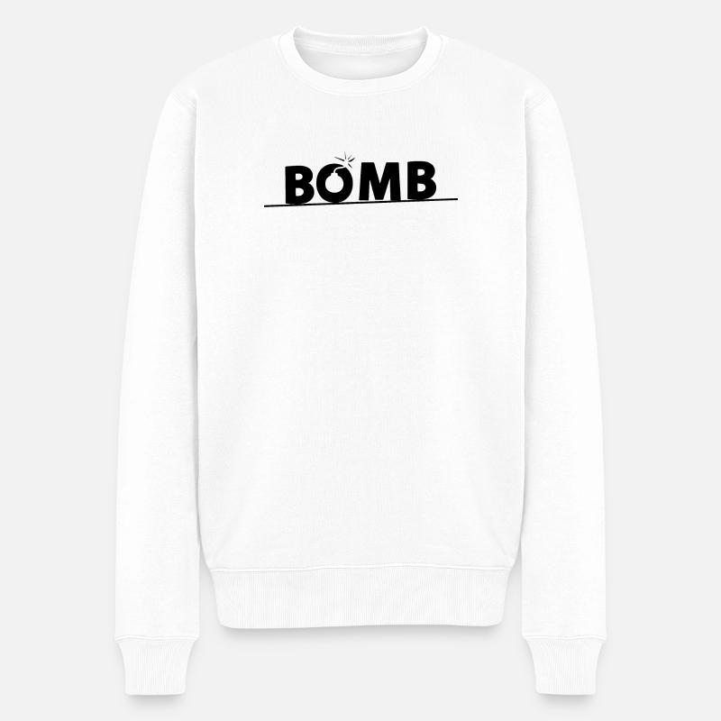 Bombe - Pull Premium bio Homme - blanc