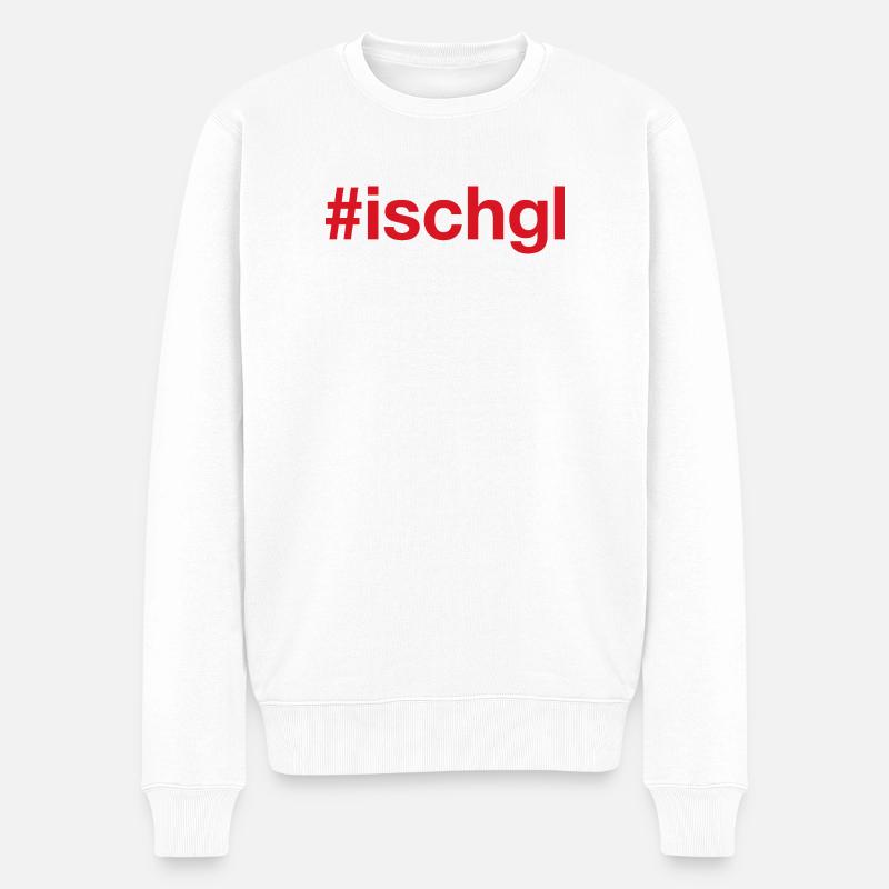 ISCHGL - Männer Premium Bio Pullover - Weiß