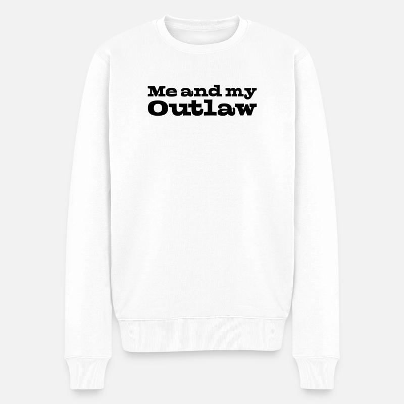 33 Ich und mein Gesetzloser - Männer Premium Bio Pullover - Weiß