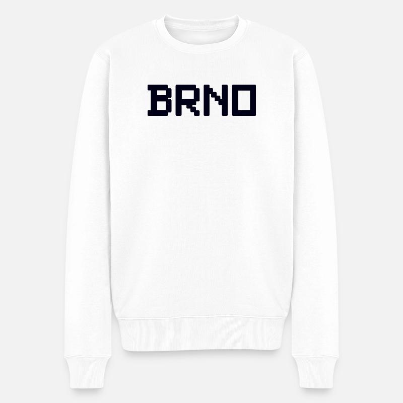 BRNO Tschechien - Männer Premium Bio Pullover - Weiß
