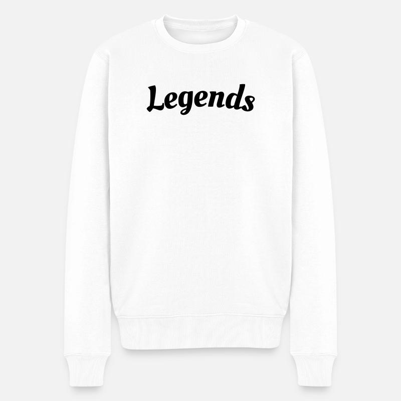Lettrage Légendes - Pull Premium bio Homme - blanc