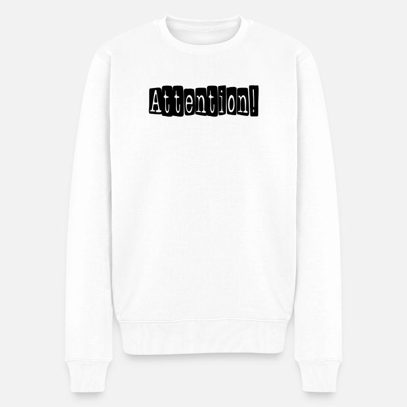 attention - Pull Premium bio Homme - blanc