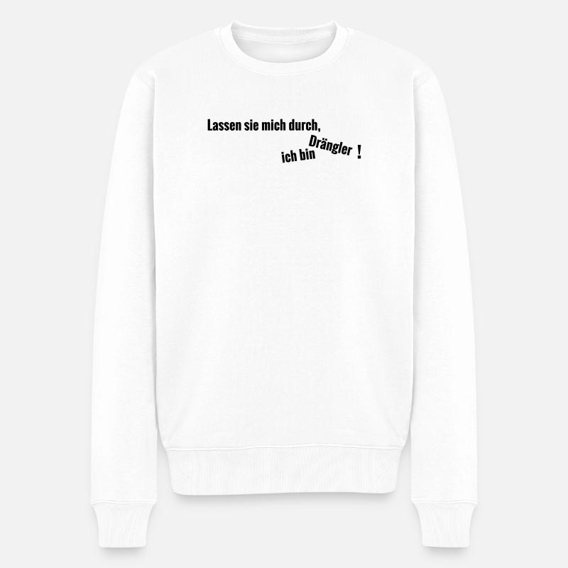 Draengler - Männer Premium Bio Pullover - Weiß