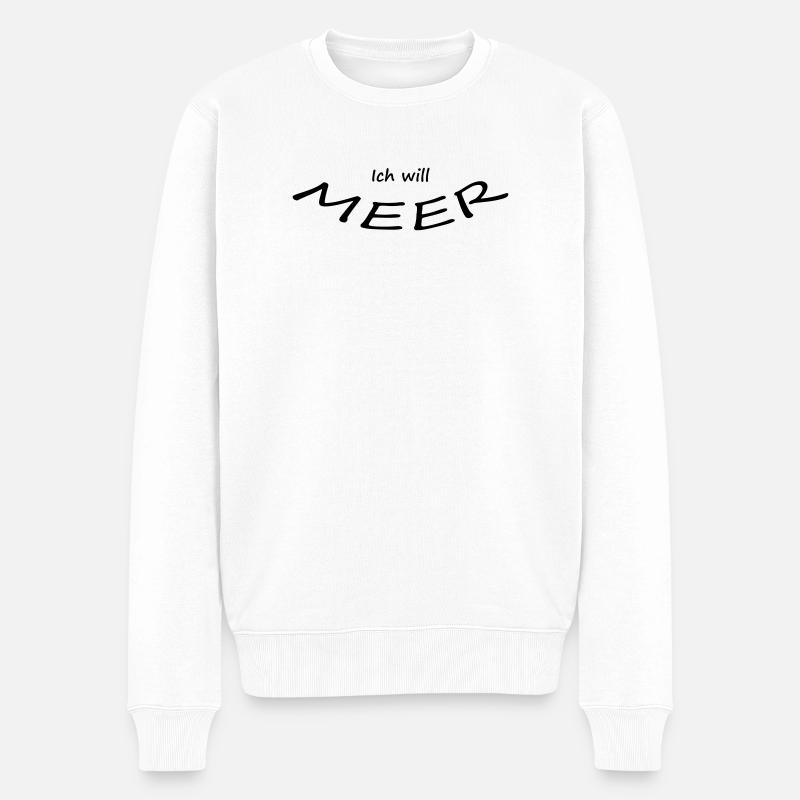 JE VEUX LA MER - Pull Premium bio Homme - blanc