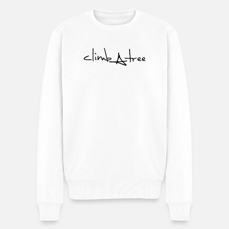 climbAtree - Männer Premium Bio Pullover - Weiß
