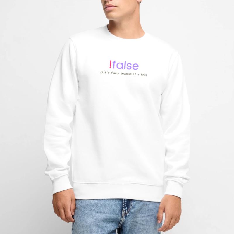 Ifalse Funny Coder Programming Pun Men's Premium Organic Jumper