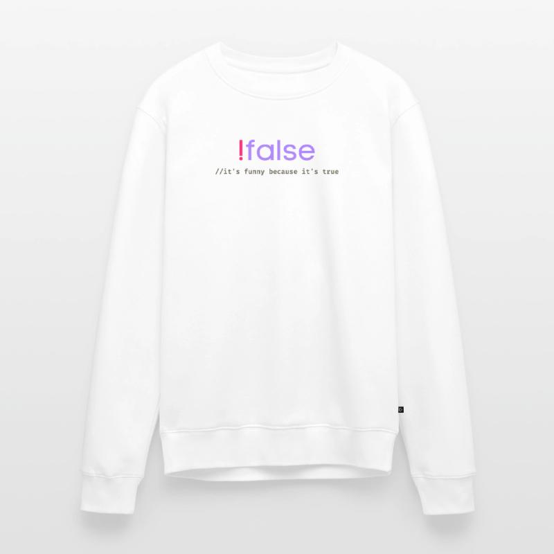 Ifalse Funny Coder Programming Pun Men's Premium Organic Jumper