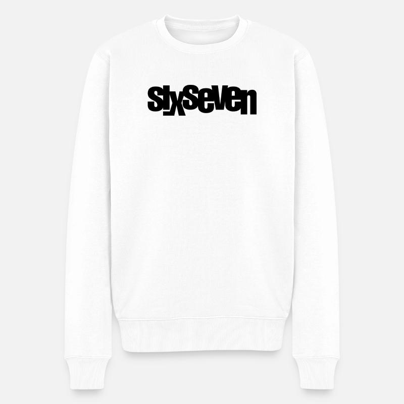 SixSeven_h - Männer Premium Bio Pullover - Weiß