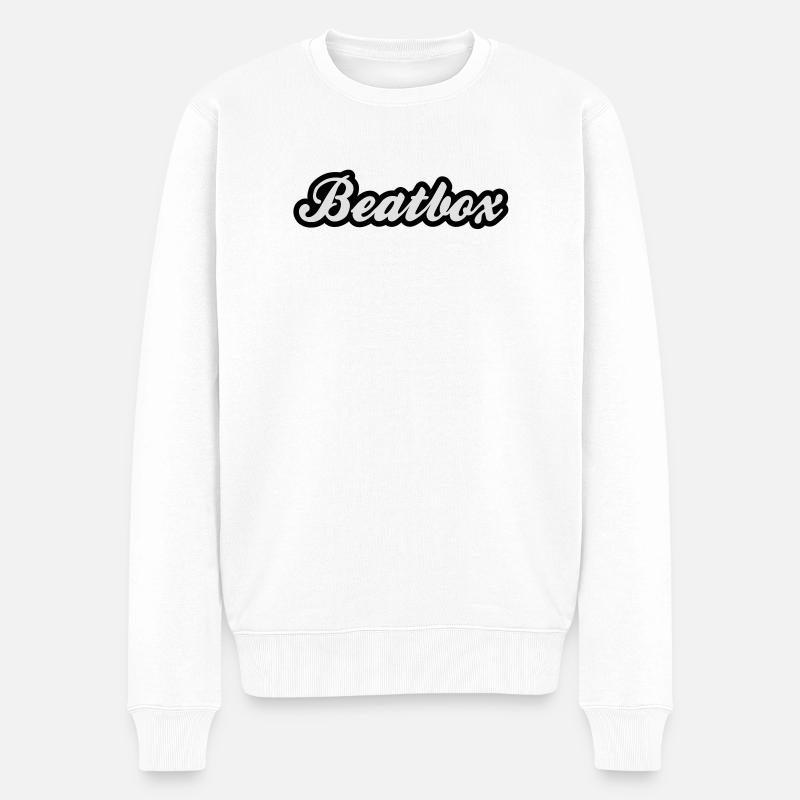 Beatbox - Männer Premium Bio Pullover - Weiß