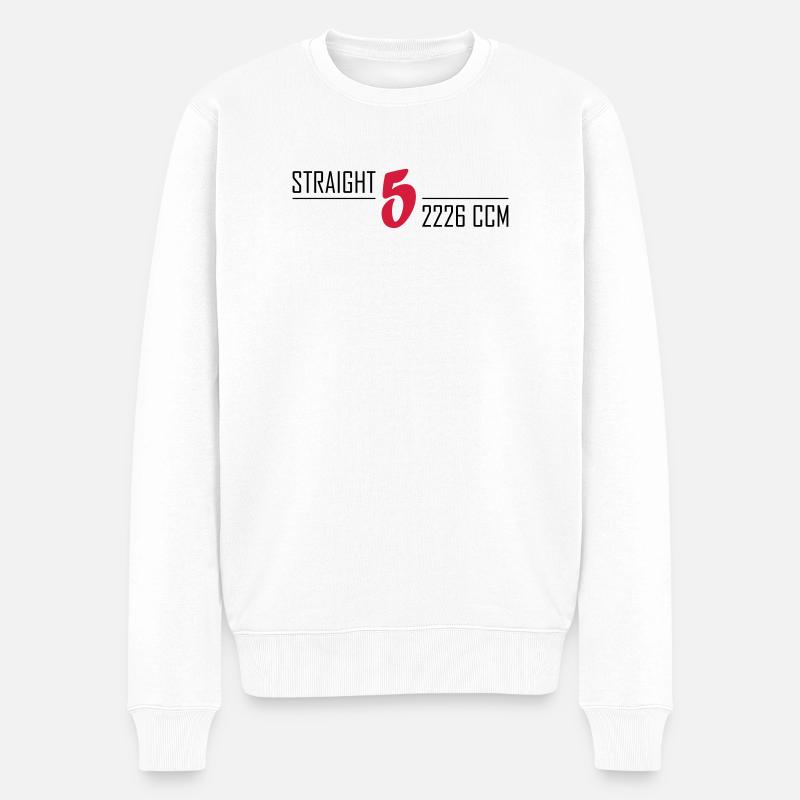 Straight five - Men's Premium Organic Jumper - white