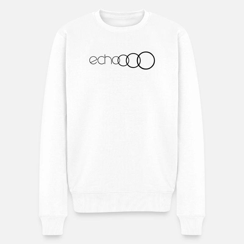 echoooo - Männer Premium Bio Pullover - Weiß